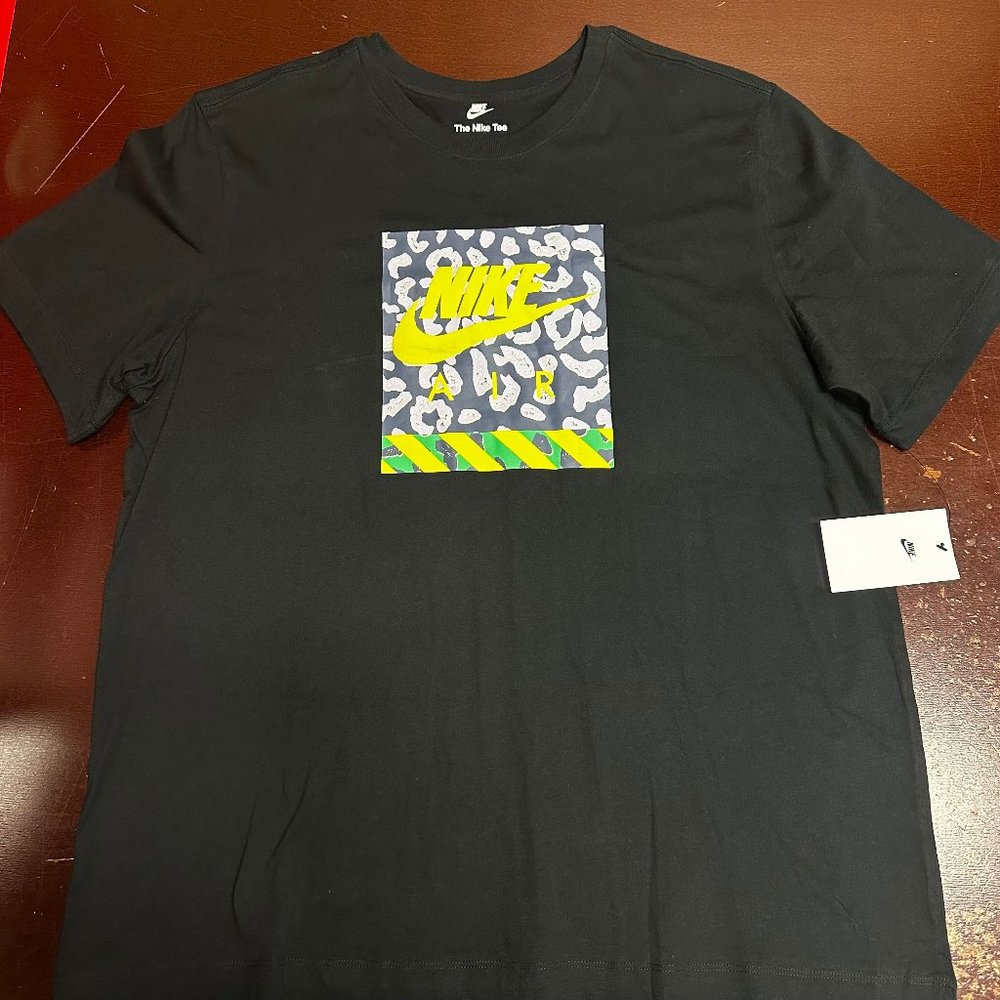 Nike Mens Black Air Sportswear short sleeve Pullover Graphic T-Shirt Size XL